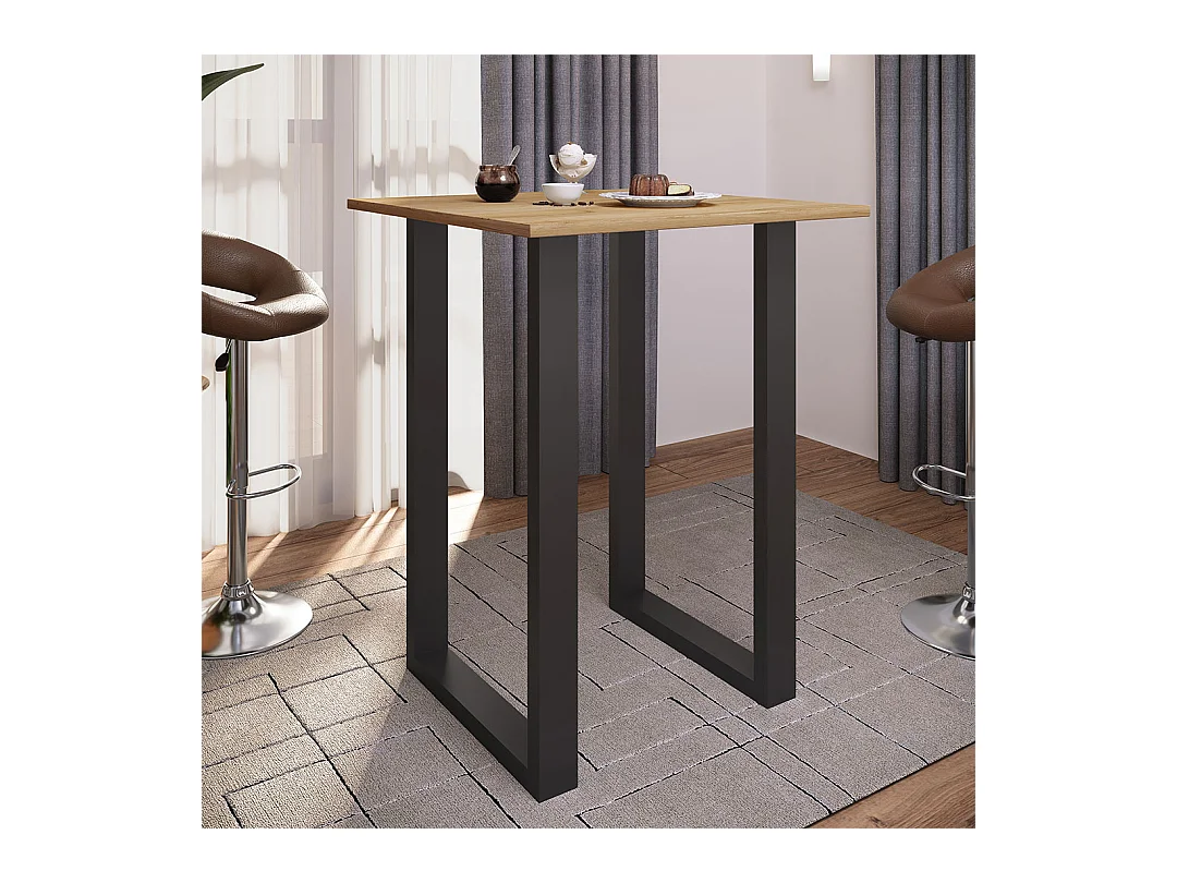 Barbecue Xona Black / Honey oak H. 102 x W. 80 x D. 80 cm
