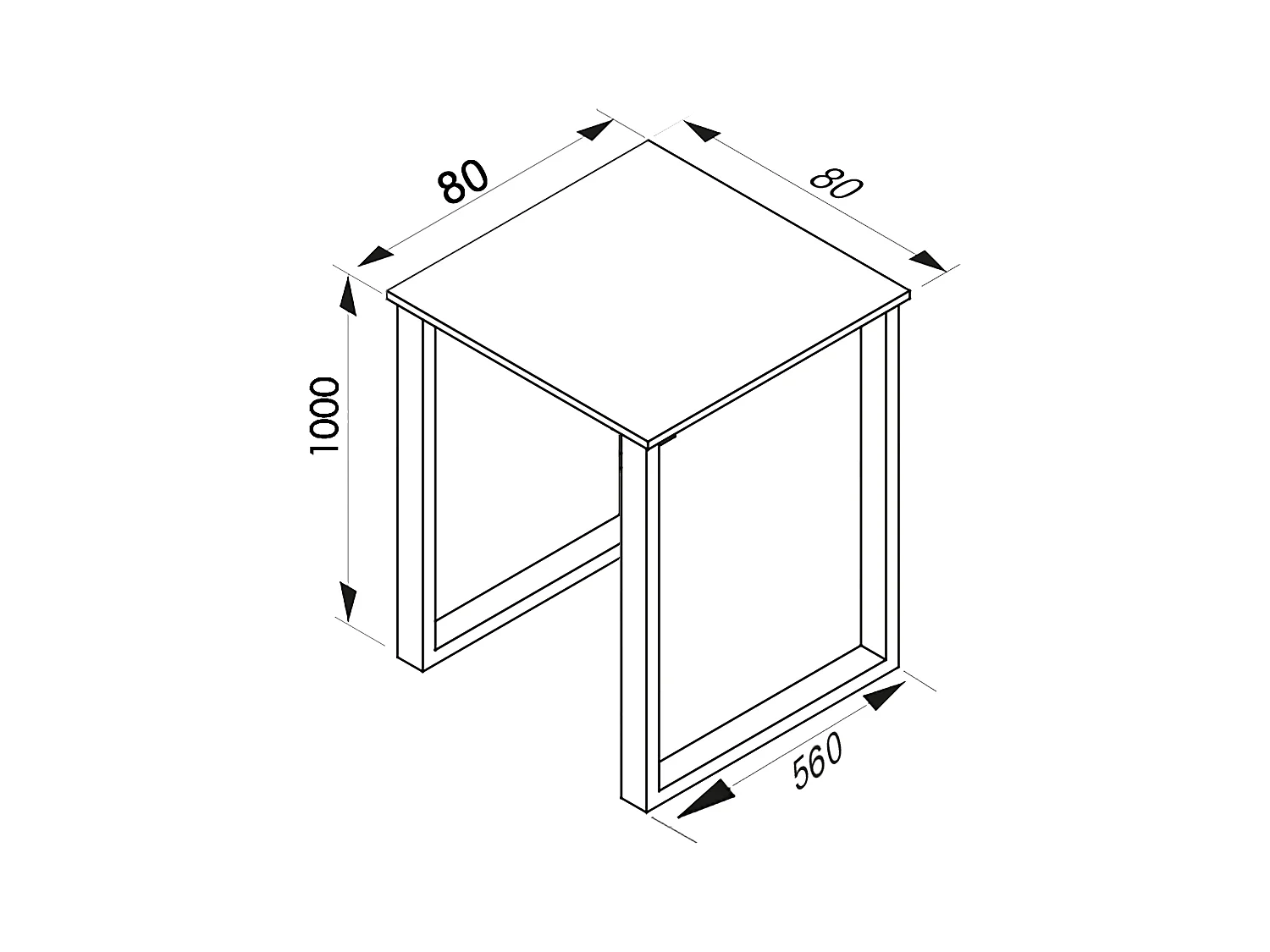 Barbecue Xona Black / Honey oak H. 102 x W. 80 x D. 80 cm