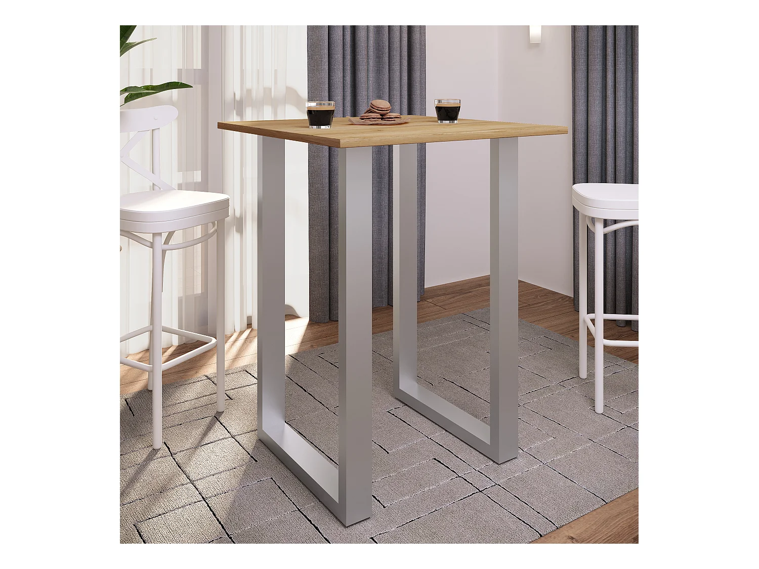 Holz Bartisch Stehtisch Tisch Tresen Xona 80x50