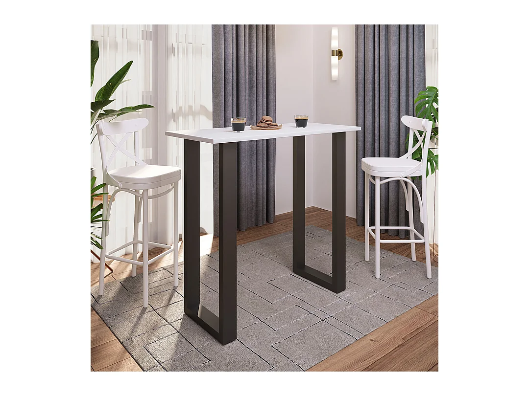 Tavolo da tavolo a barre in legno Xona 110x50
