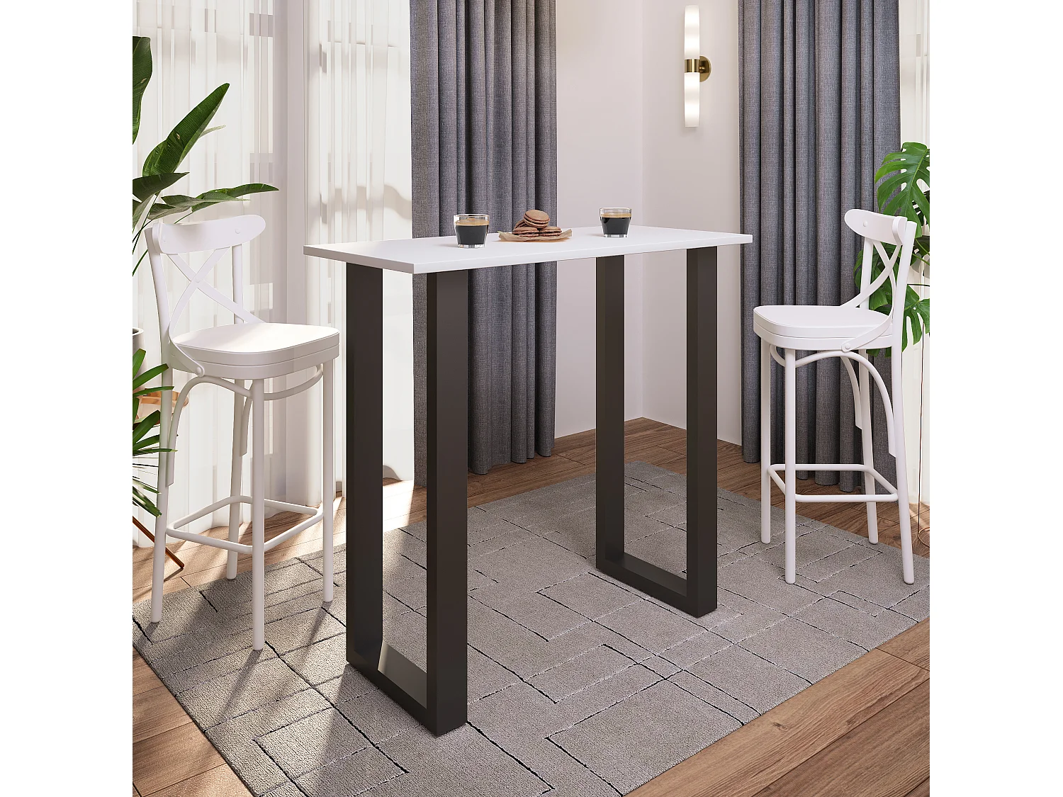 Barbecue Xona Black / White H. 102 x W. 110 x D. 50 cm