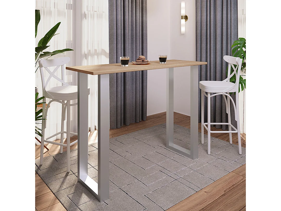 Barbecue Xona Silver / Sonoma oak H. 102 x W. 140 x D. 50 cm