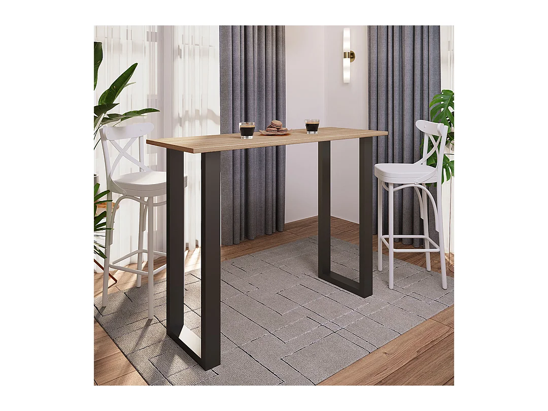 Tavolo da bar in legno Xona 140x50