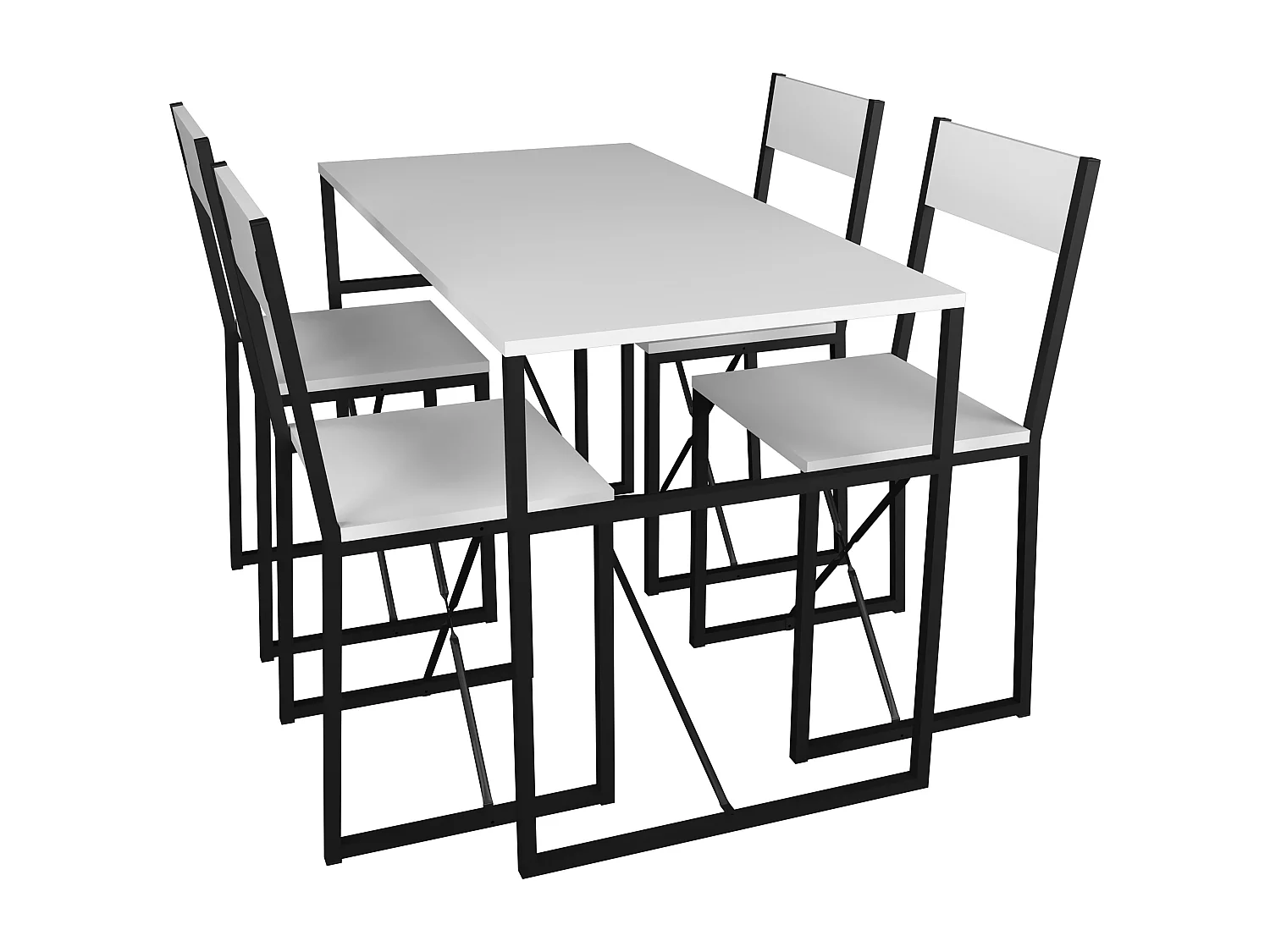 Dining Group Insasi White H. 85 x W. 120 x D. 60 cm