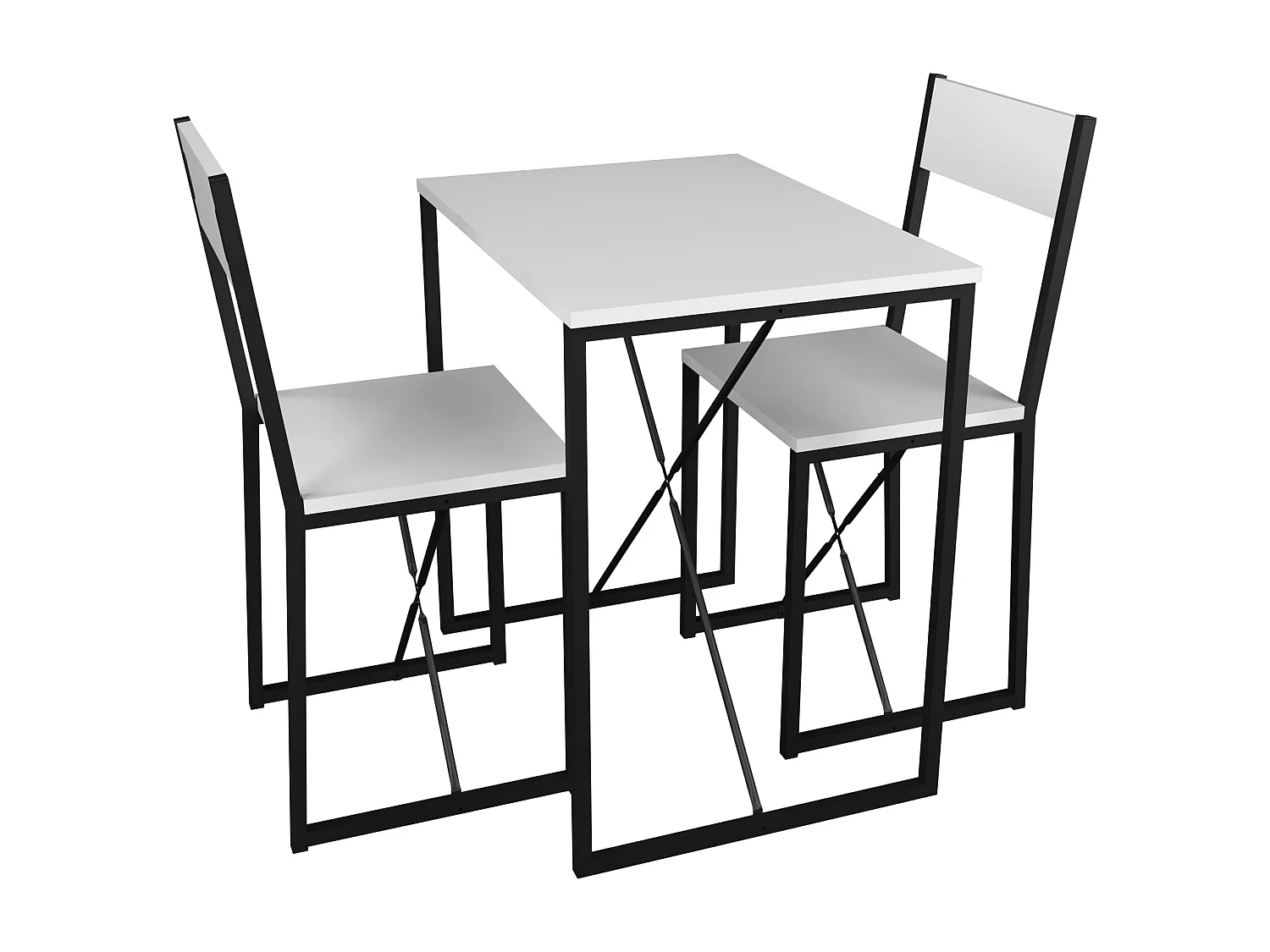 3-tlg. Metall Essgruppe Tischgruppe Set Insasi M