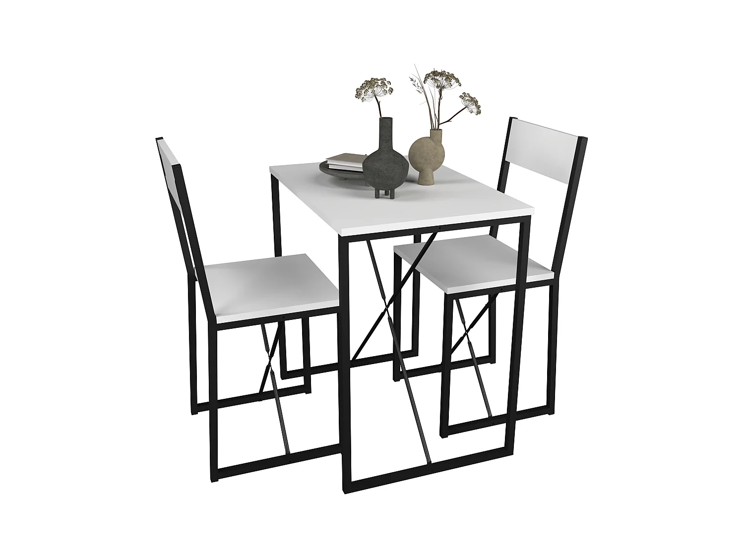 Dining Group Insasi White H. 85 x W. 73 x D. 53 cm