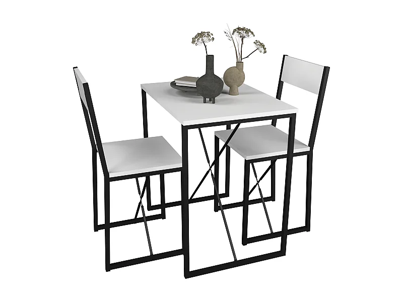 Dining Group Insasi White H. 85 x W. 73 x D. 53 cm