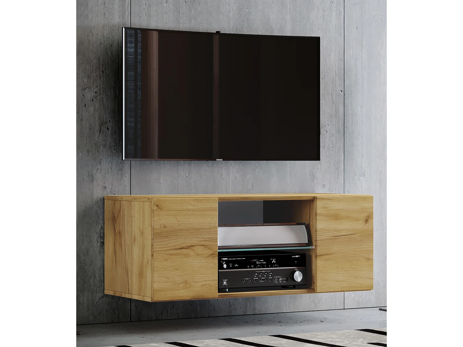 Drewno TV Wall Lowboard Fernseh Jusa 115
