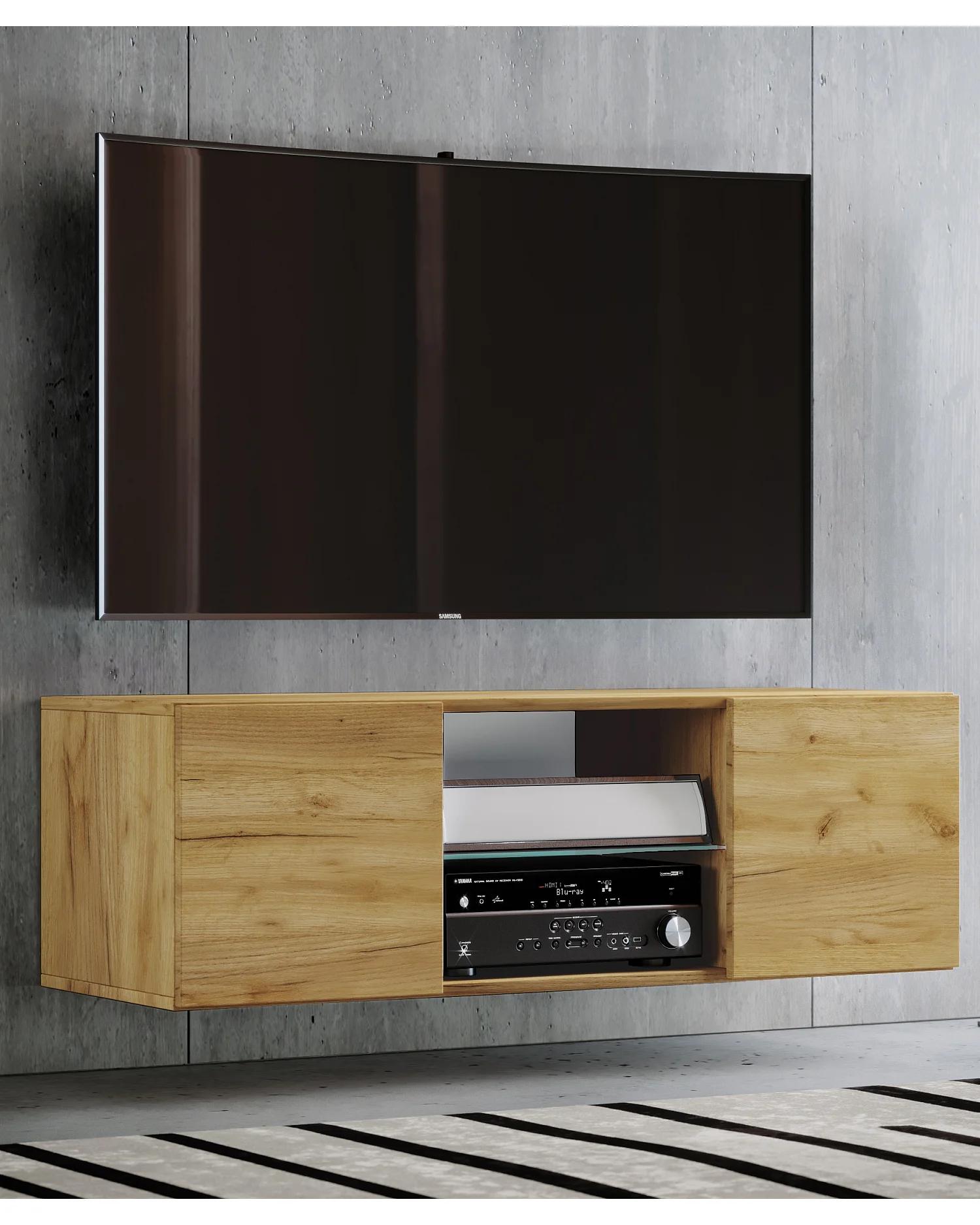 Legno TV Parete Lowboard Fernseh Jusa 115