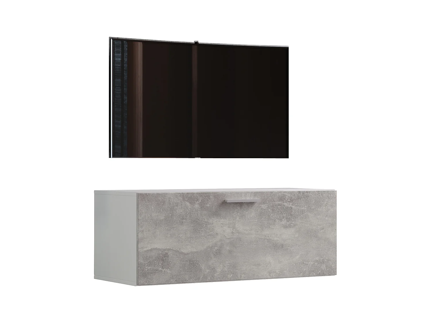 TV Furniture Fernso White / concrete optics Height 40 x Width 95 x Depth 36 cm