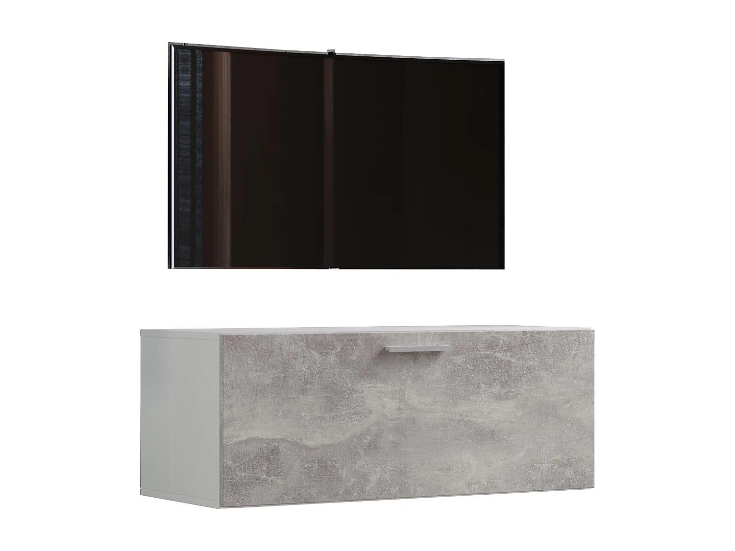 TV Furniture Fernso White / concrete optics Height 40 x Width 95 x Depth 36 cm