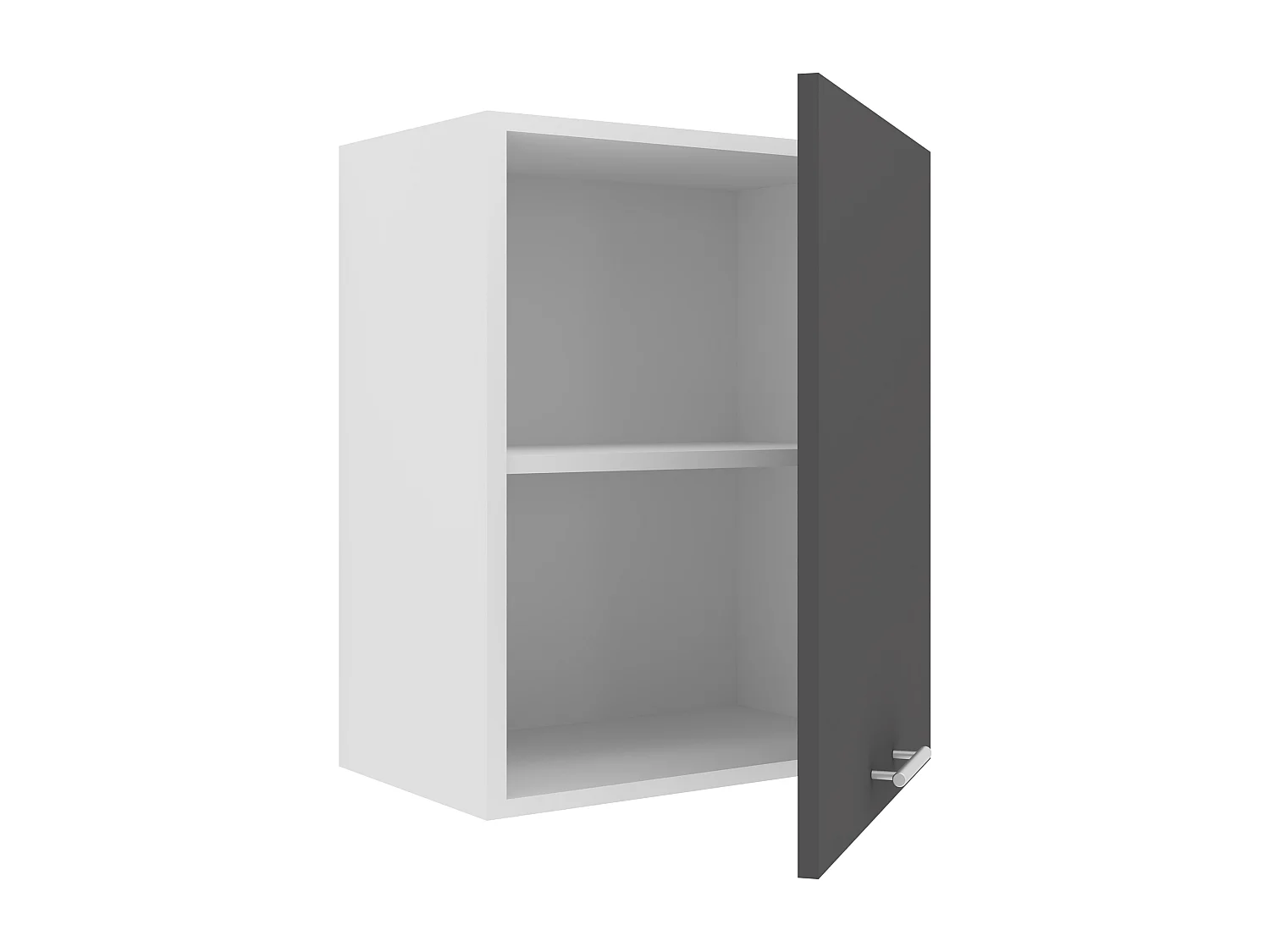 Kitchen furniture hanging cabinet Esilo White / Anthracite H. 60 x W. 50 x D. 31 cm
