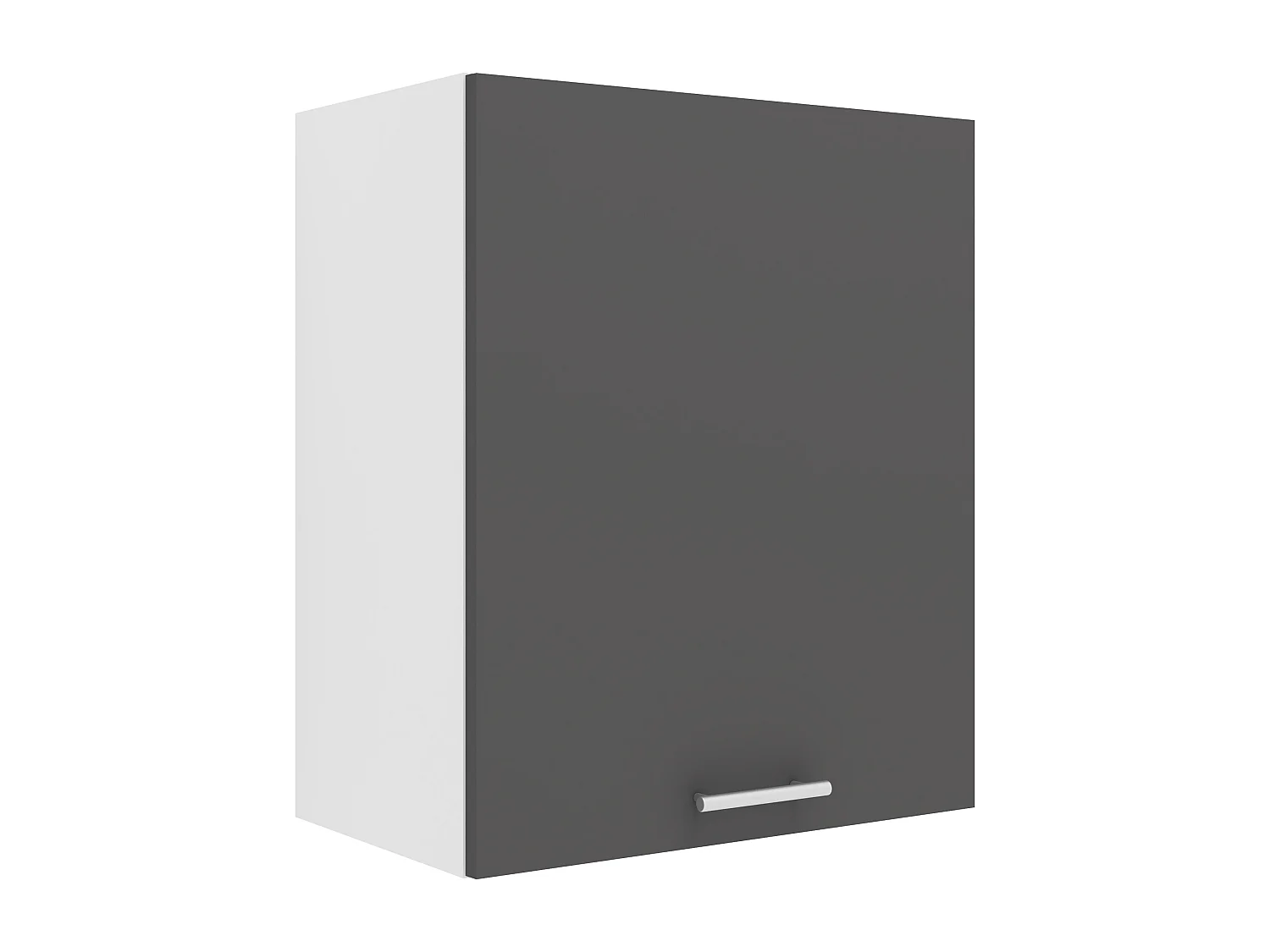 Kitchen furniture hanging cabinet Esilo White / Anthracite H. 60 x W. 50 x D. 31 cm