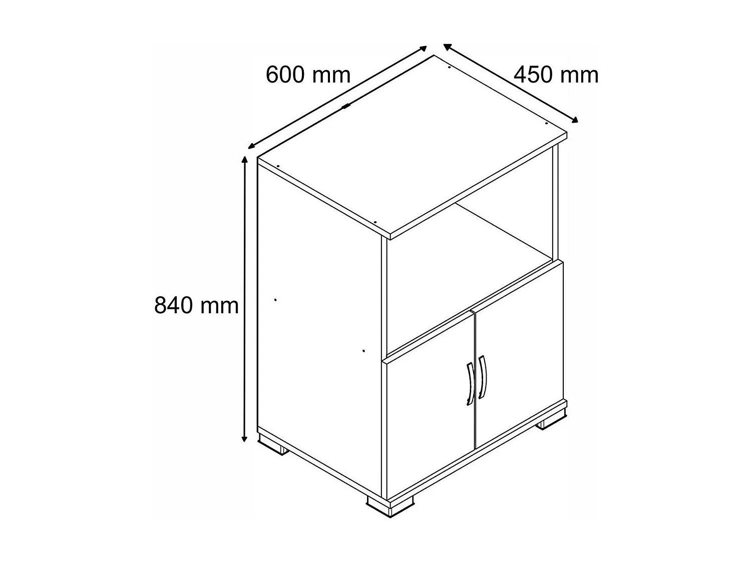 Armoire de cuisine Commode Micro-ondes Miwelo