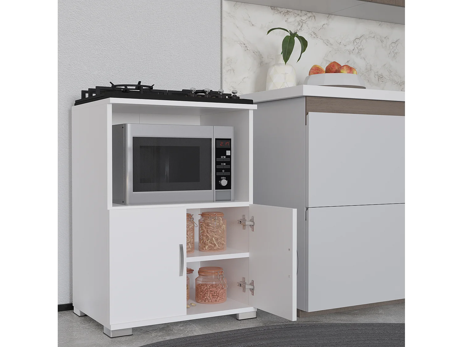 Armoire de cuisine Commode Micro-ondes Miwelo