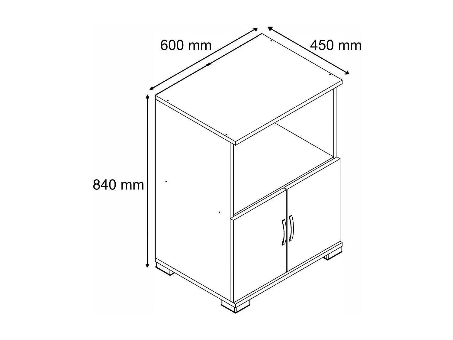 Armoire de cuisine Commode Micro-ondes Miwelo