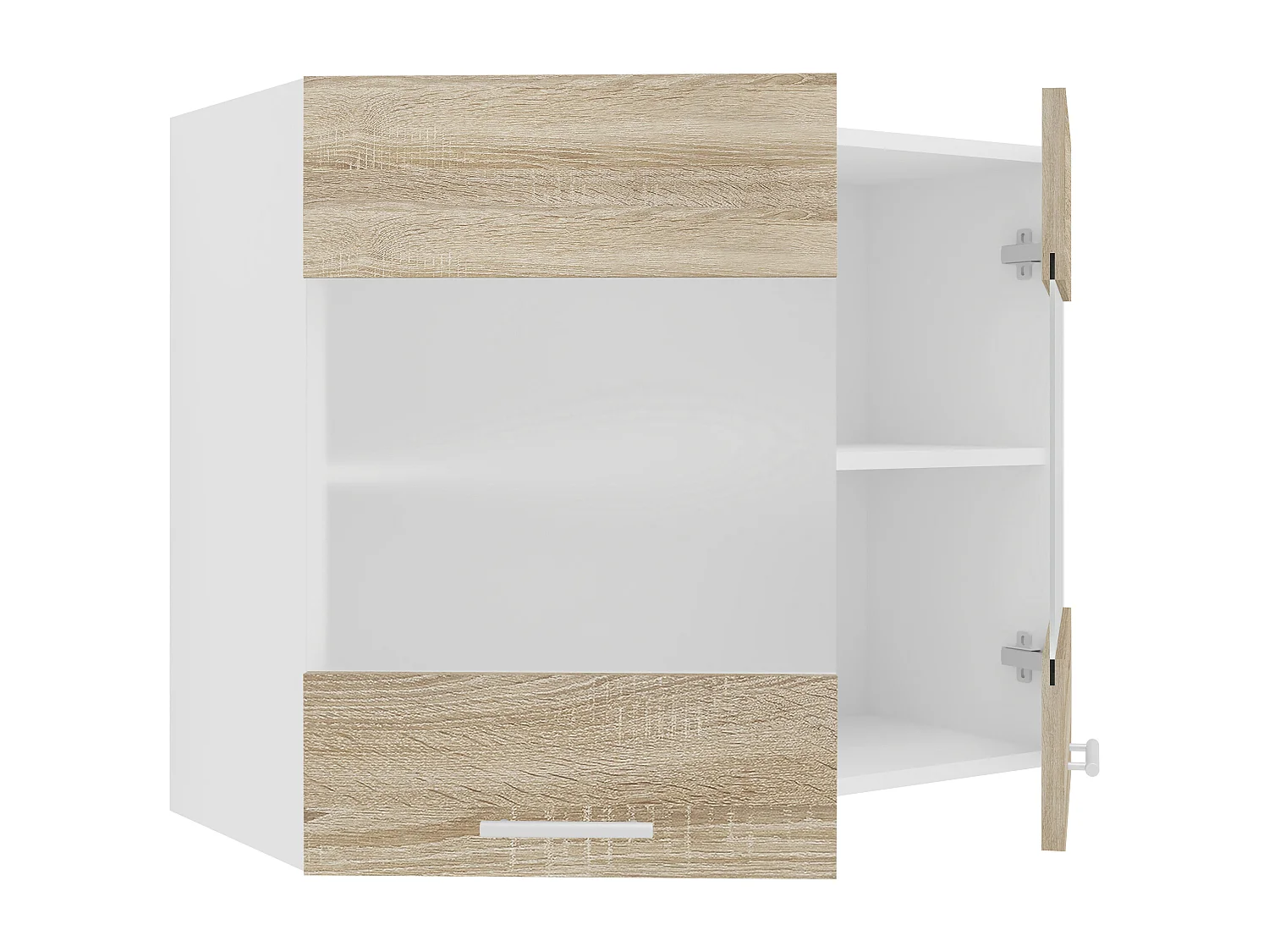 Kitchen furniture hanging cabinet Esilo White / Sonoma oak H. 60 x W. 80 x D. 31 cm
