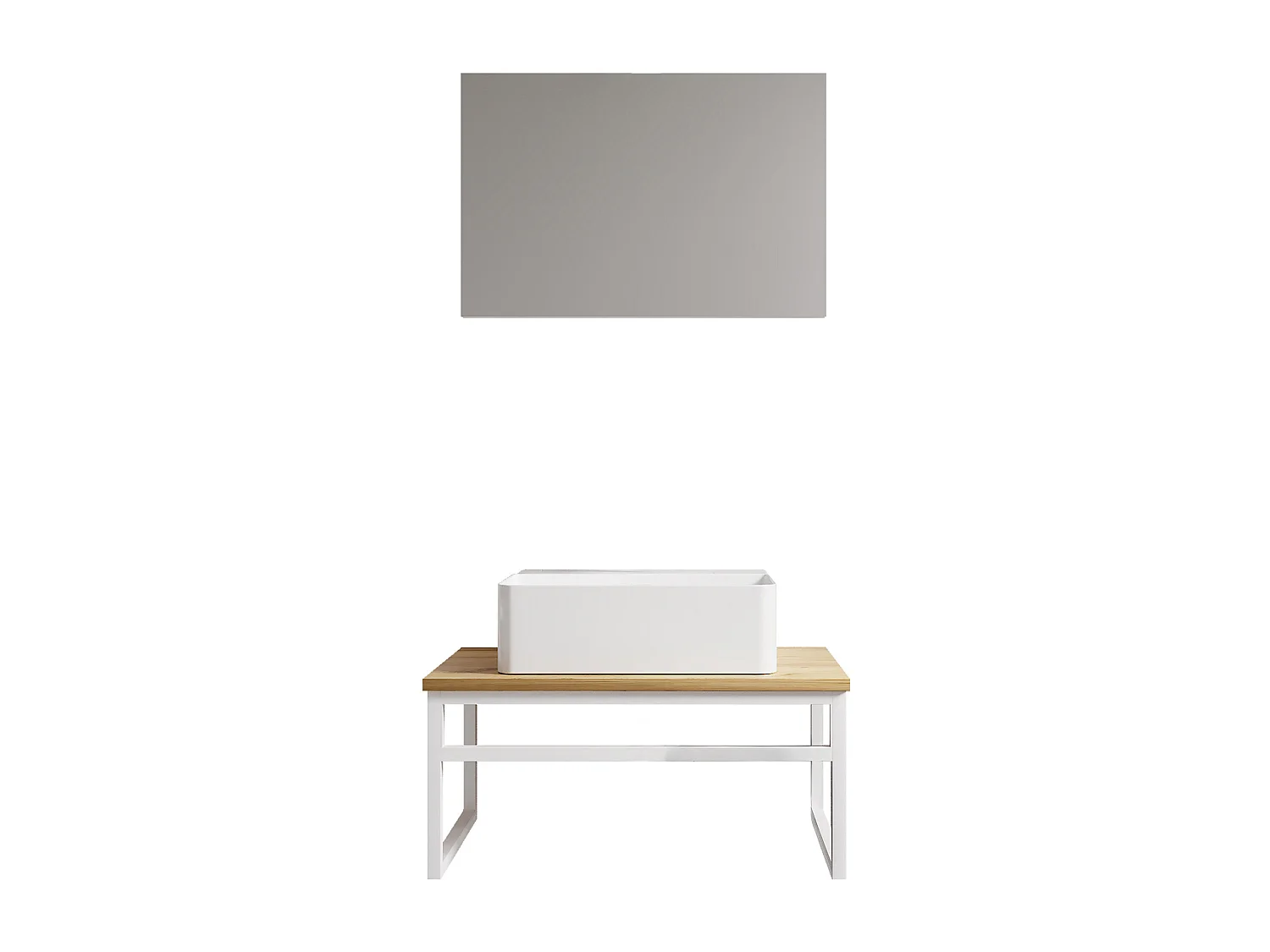 Bathroom furniture washbasin Bitila White / Honey oak 0