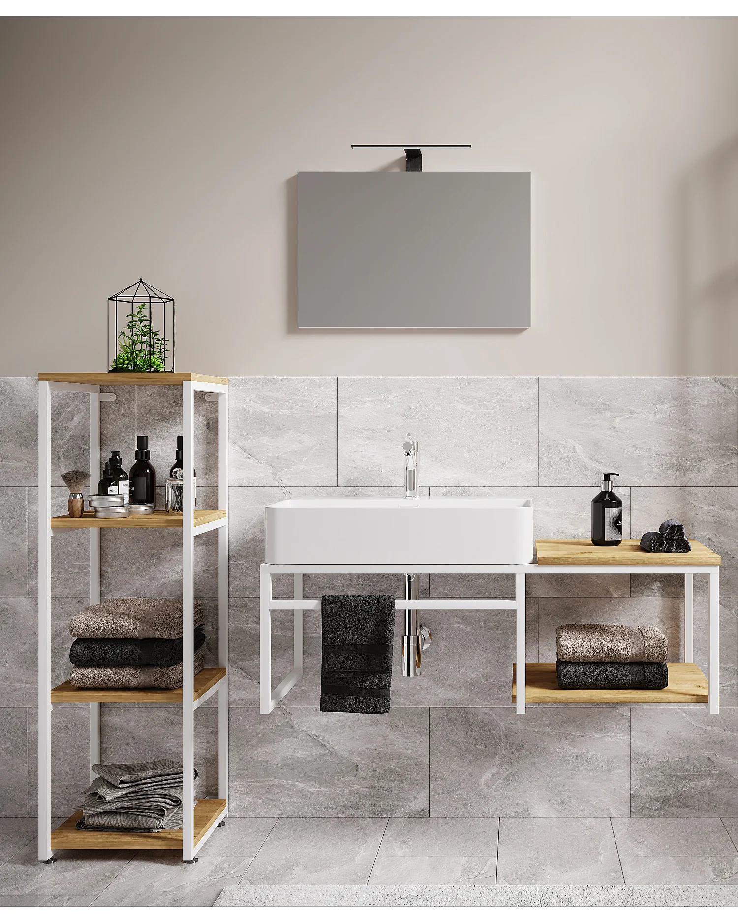 4 stuks Wastafel badkamermeubel Bitila 100 V1