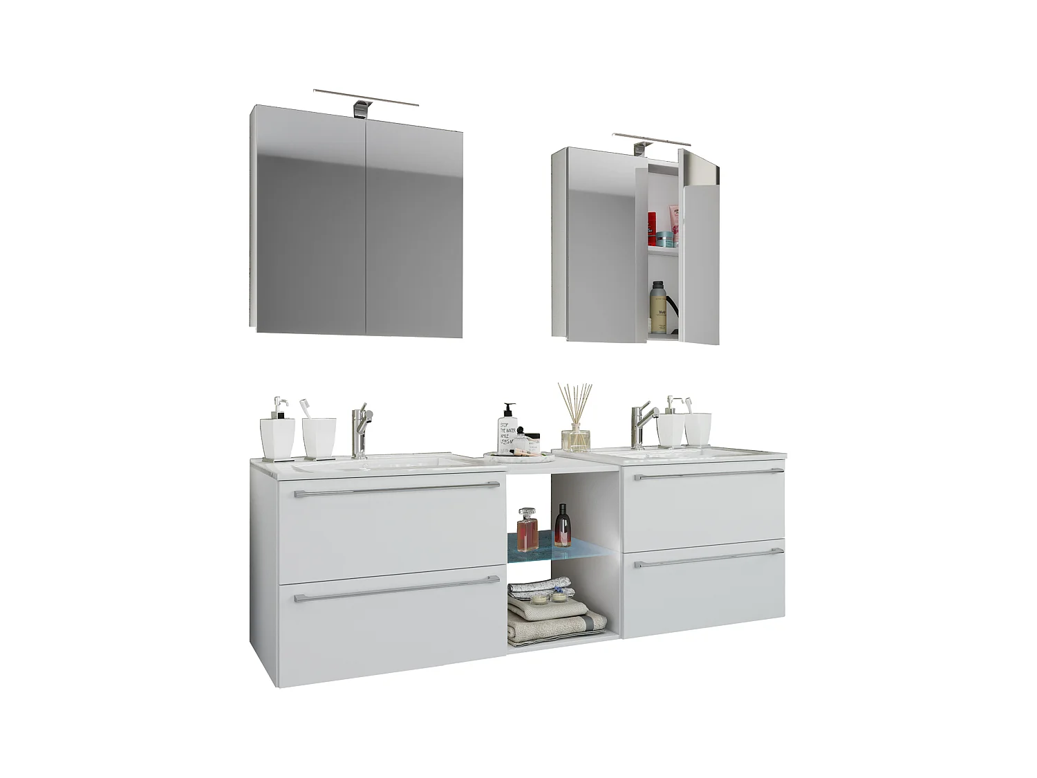 Lavabo de muebles de baño Badinos Sonoma Oak AL. 92 x AN. 195 x P. 46 cm