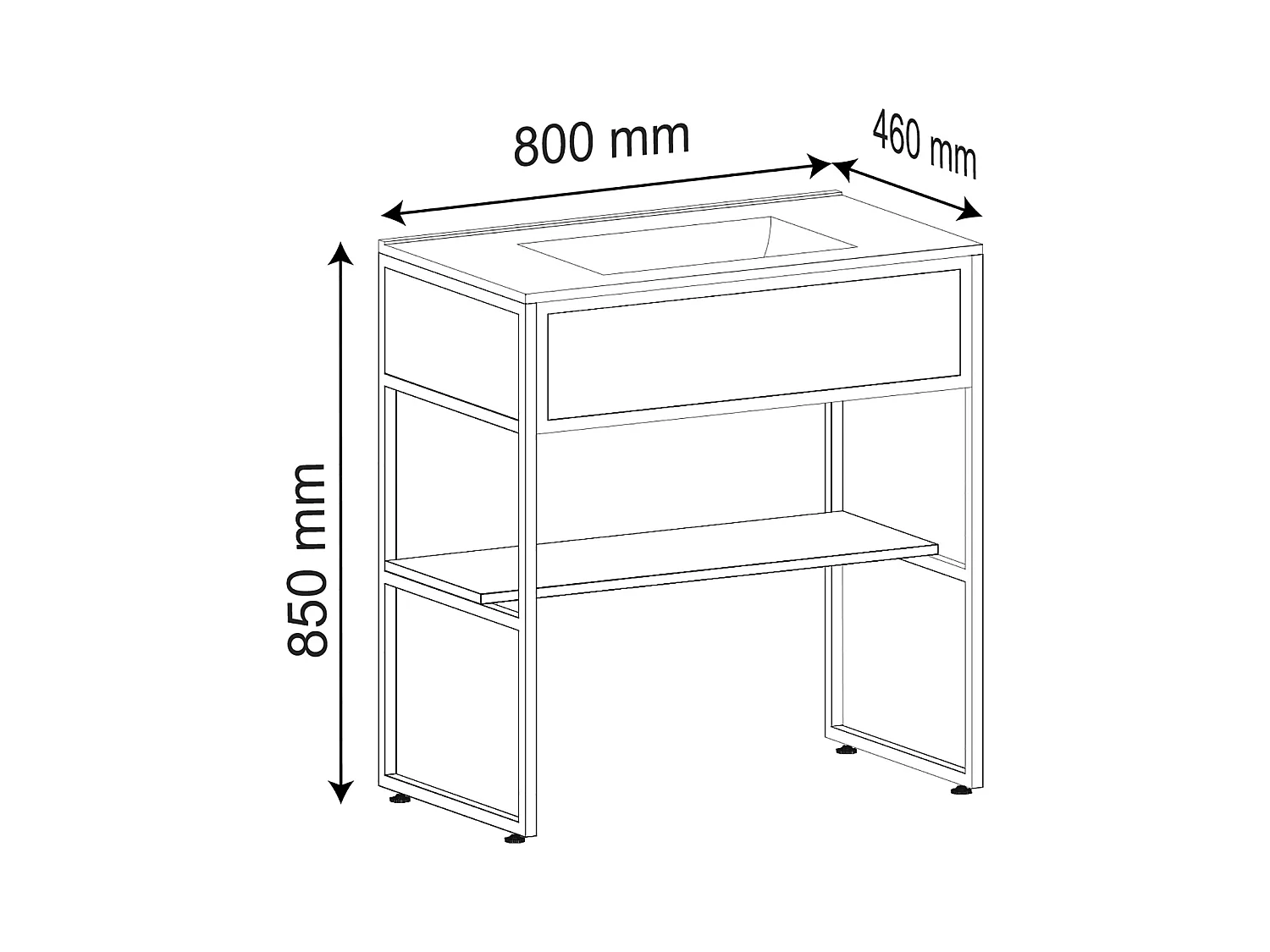 Bathroom furniture washbasin Bitila White / Honey oak 0