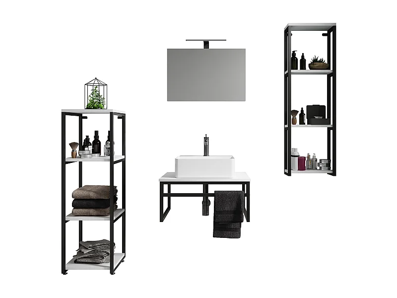 Gruppo lavabo 5 pezzi Bitila 60