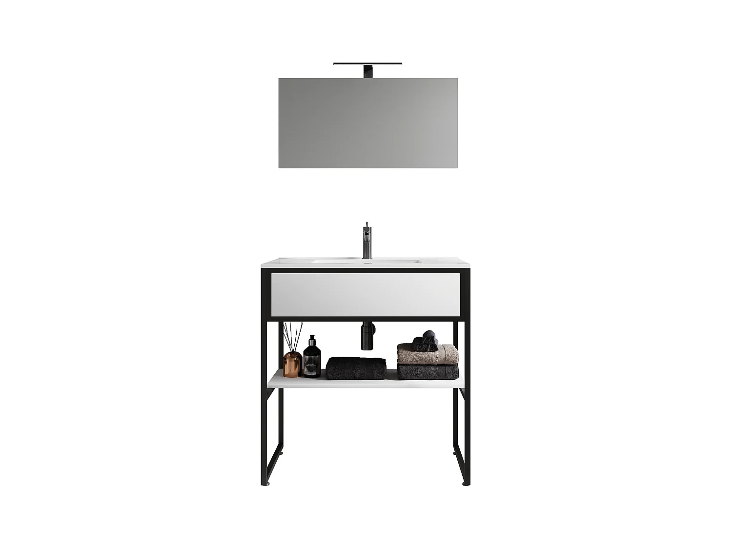 3 stuks wastafel badkamer meubels Bitila 80 V1