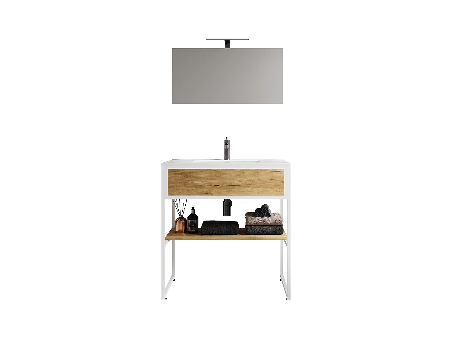3 stuks wastafel badkamer meubels Bitila 80 V1