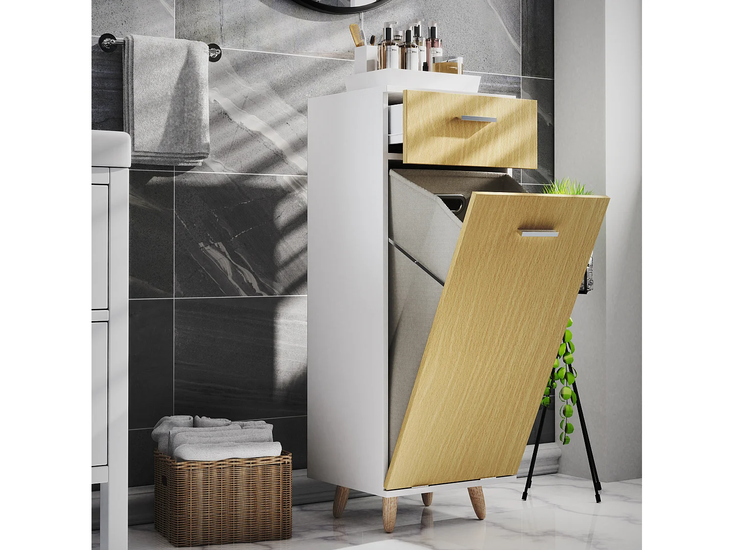 Wäscheschrank Wäschetruhe Wäschebox Landos S