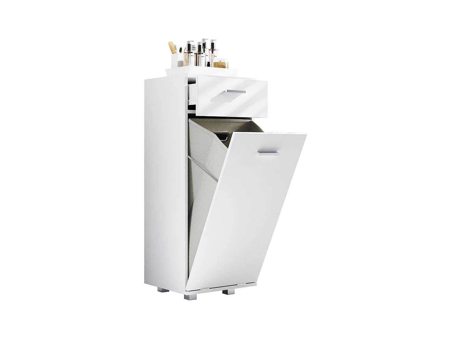 Bathroom furniture high cabinet Zalo White H. 101 x W. 40 x D. 35 cm