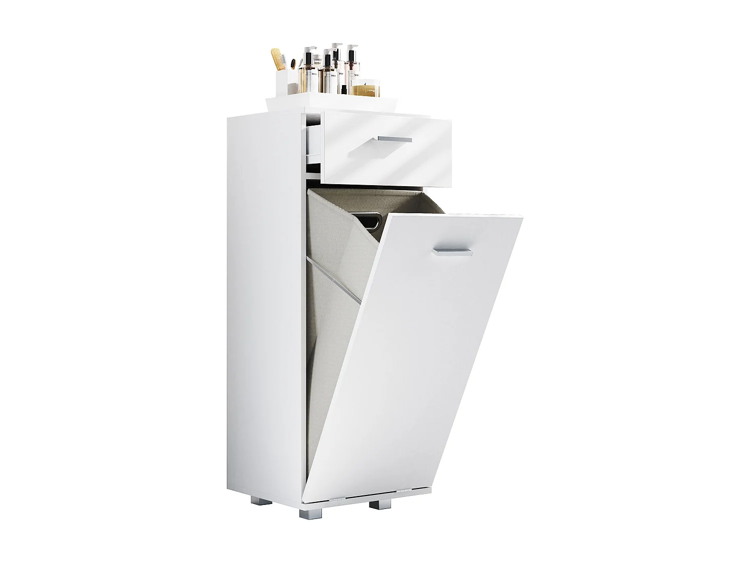 Bathroom furniture high cabinet Zalo White H. 101 x W. 40 x D. 35 cm