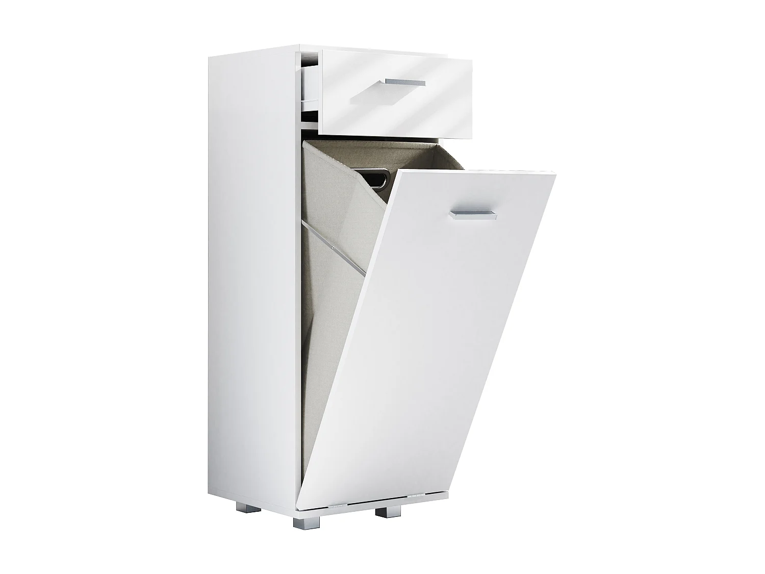 Bathroom furniture high cabinet Zalo White H. 101 x W. 40 x D. 35 cm
