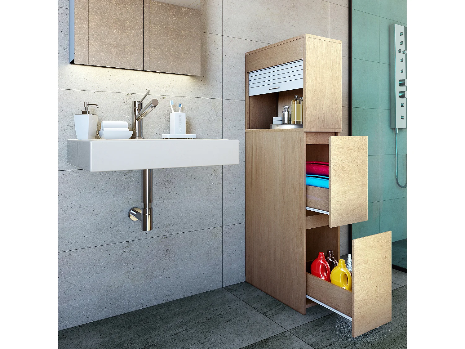 Badkamer meubels kamer verdeler lade Tasalo