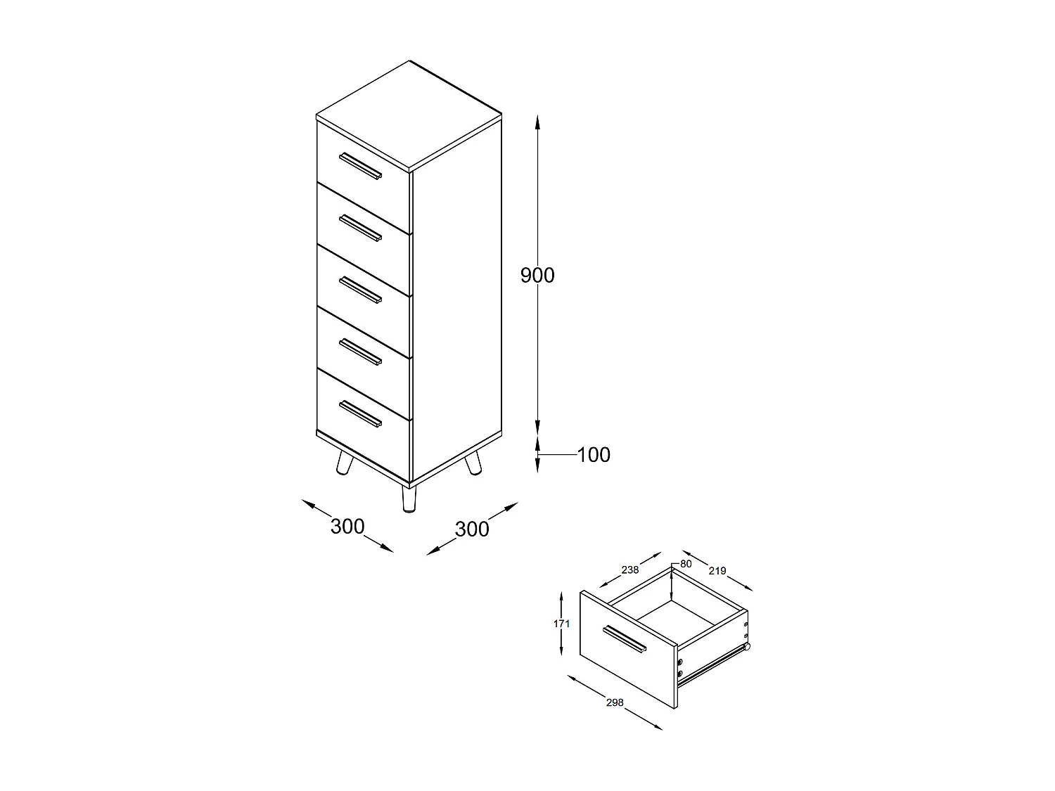 Komoda na meble łazienkowe Komoda Landos M