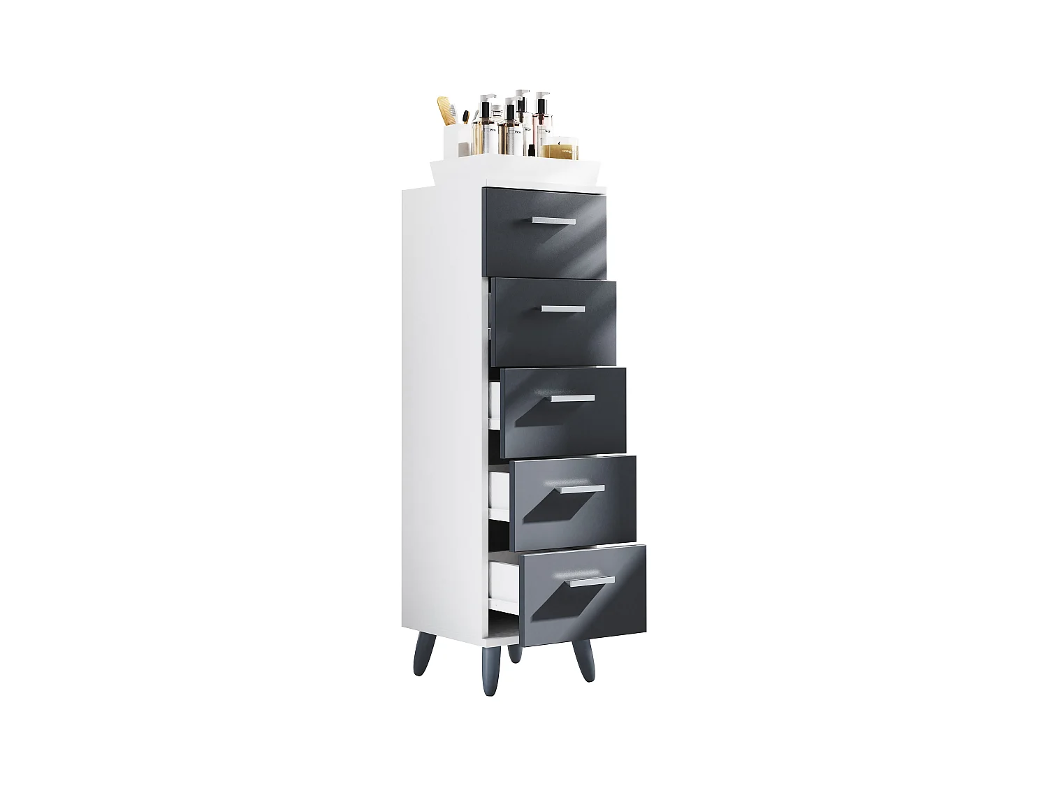 Midischrank Badmöbel Kommode Schubladen Landos M
