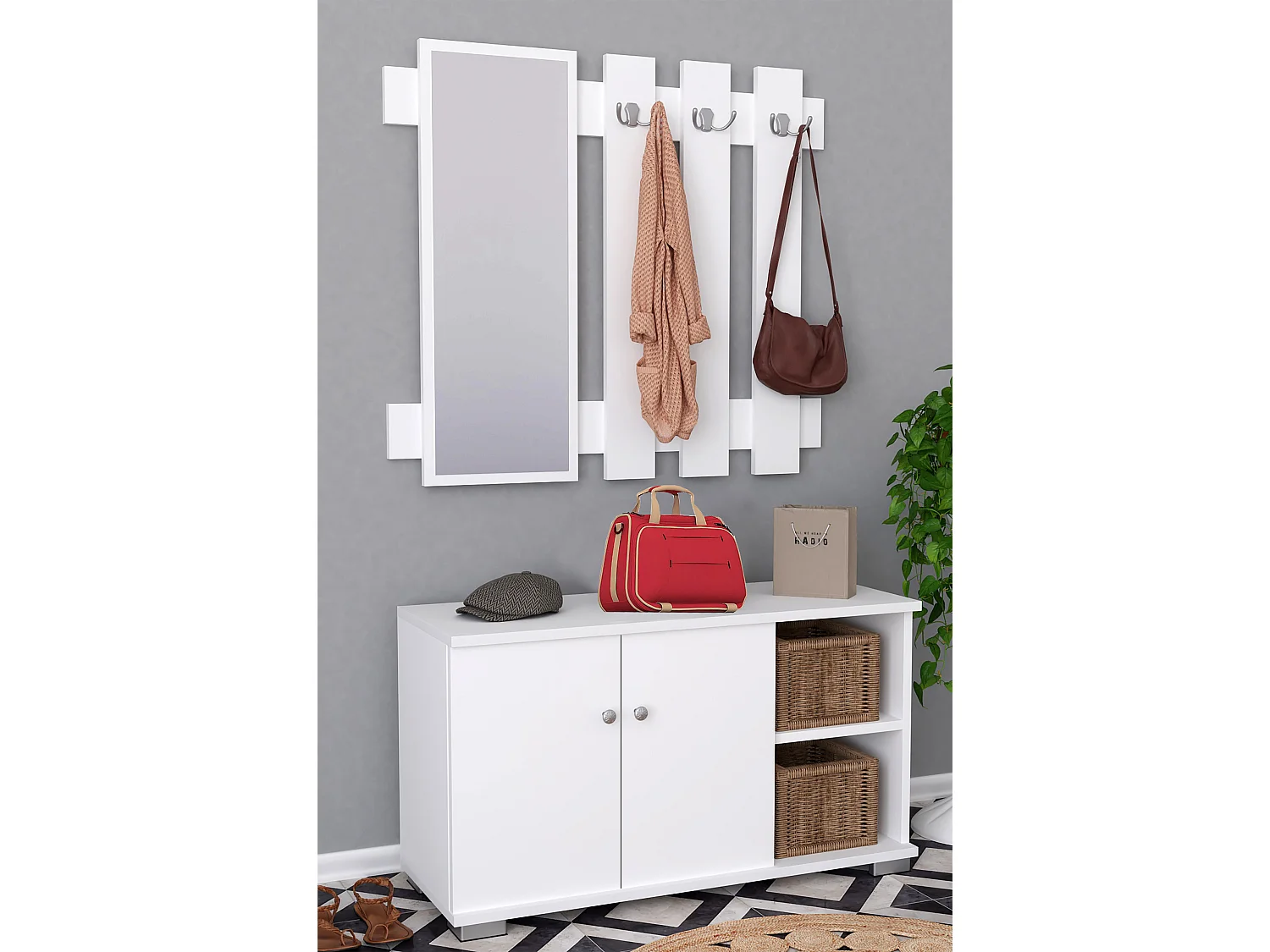 2 stks. garderobe vloermeubilair Gados XL