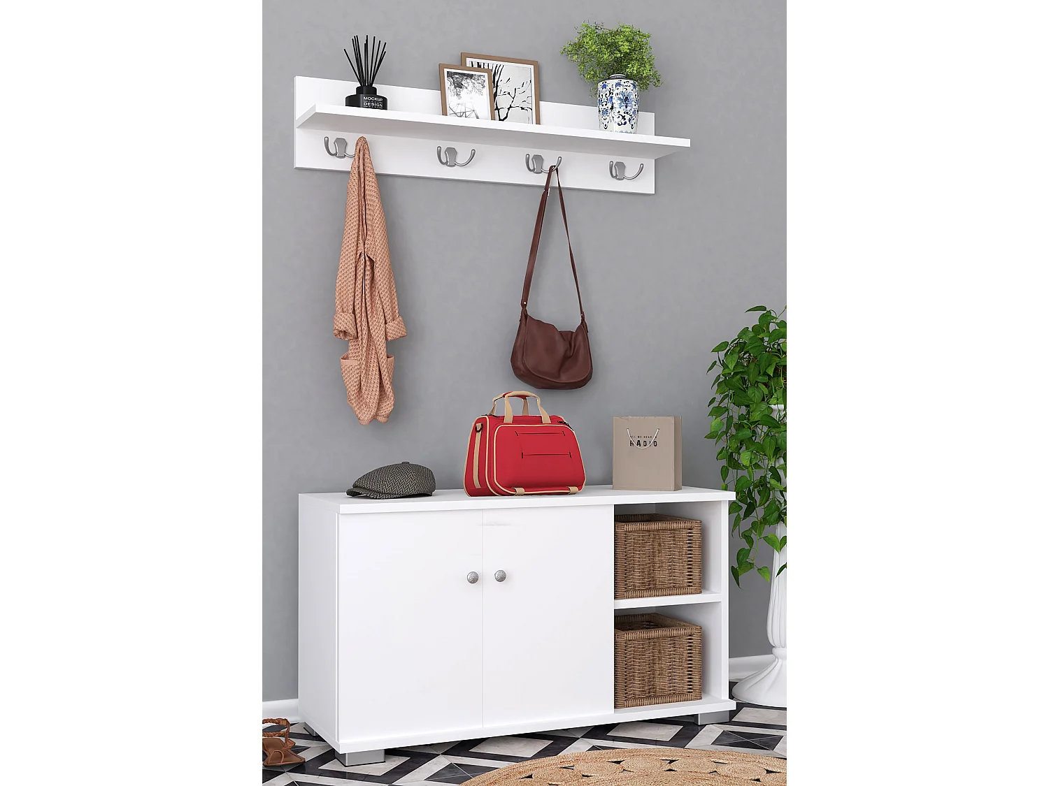 Vestiaire Meubles d'entrée Chaussures Gados L