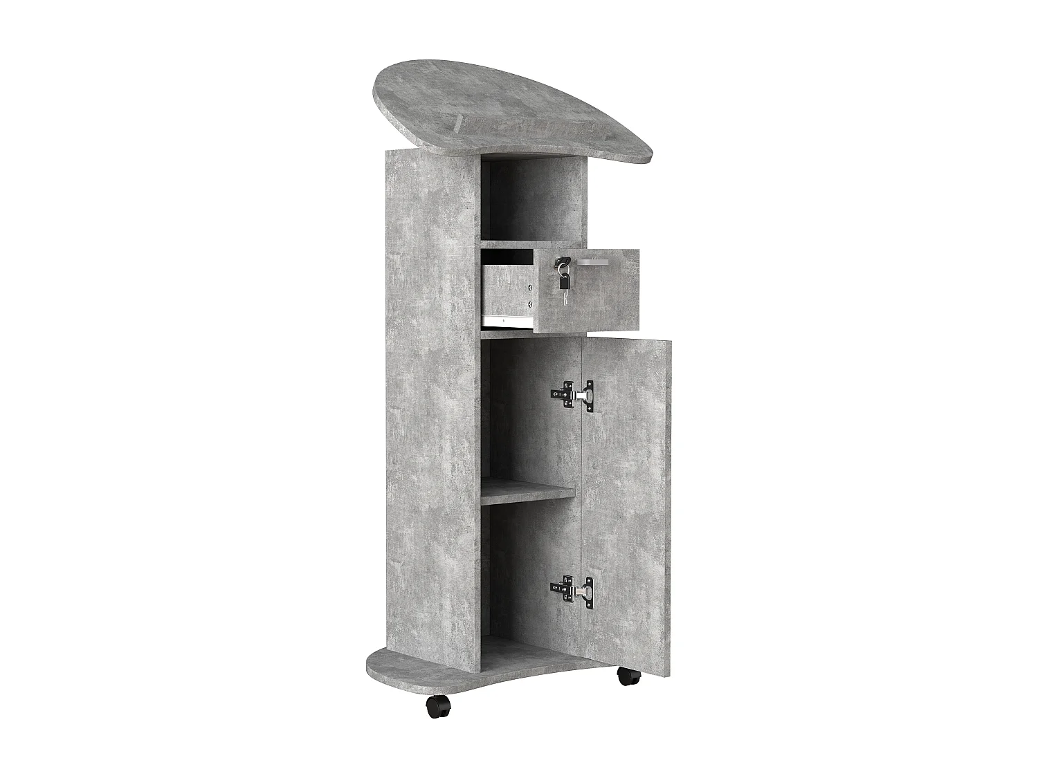 Holz Stehpult Rednerpult Stehtisch Rollen Redola T