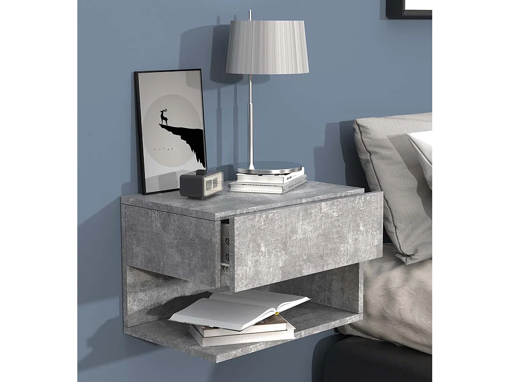 Drewniana ściana wisząca stolik nocny Usal XL 45cm