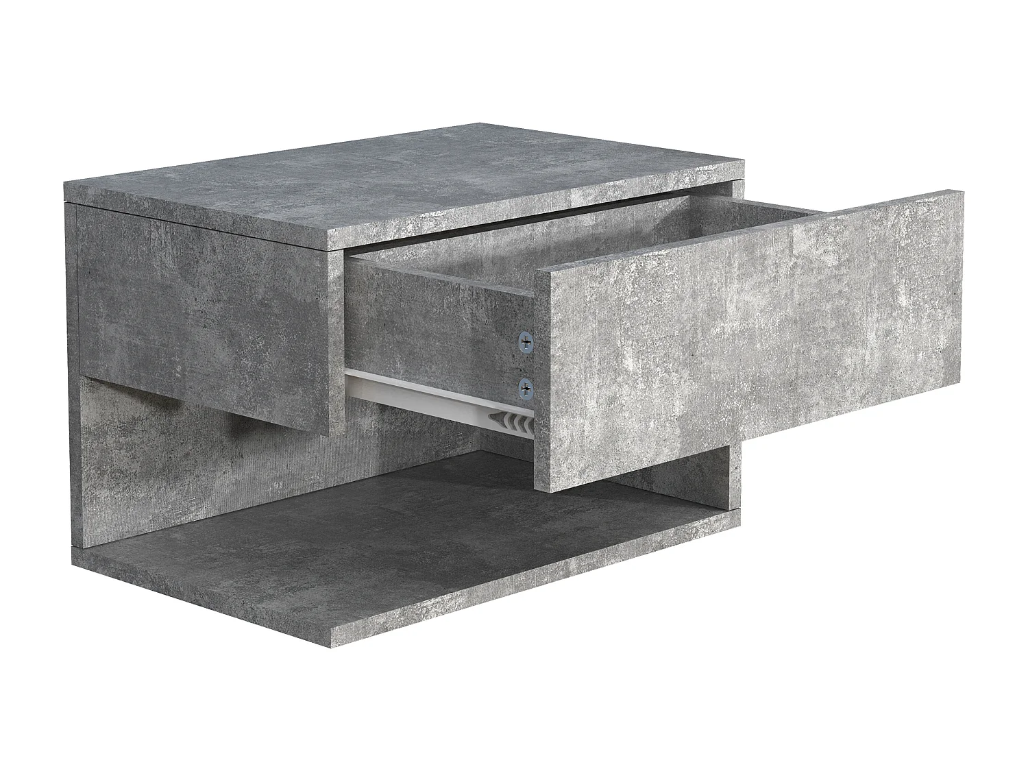 mesita de noche Usal Gris concreto AL. 30 x AN. 45 x P. 32 cm