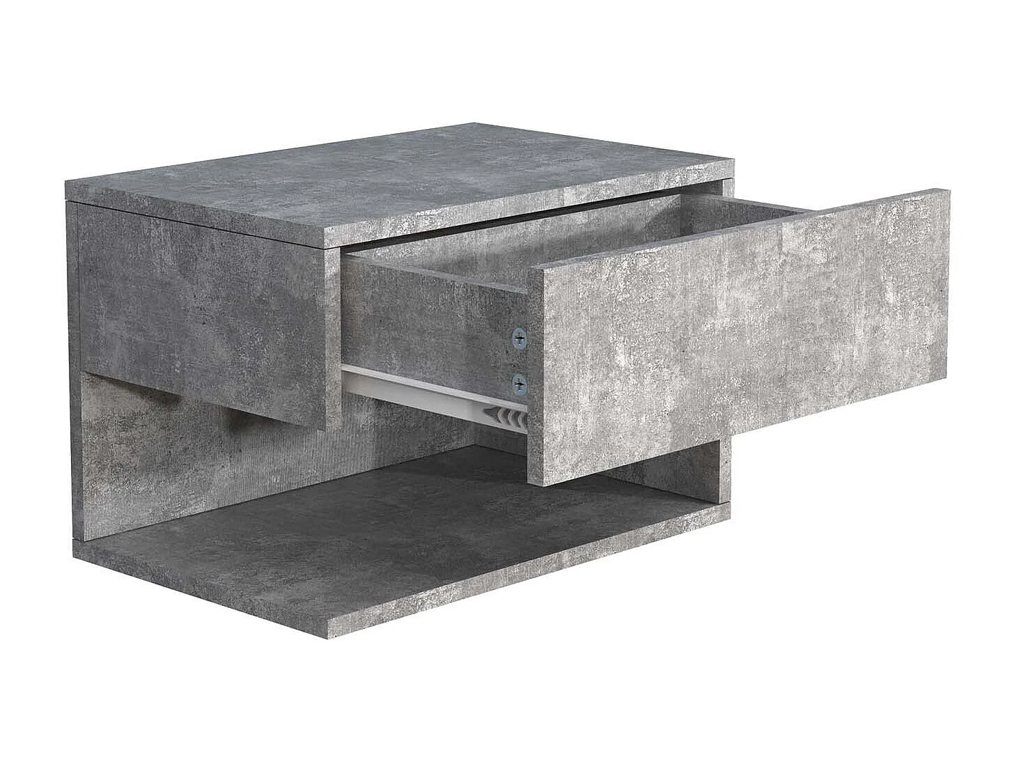 mesita de noche Usal Gris concreto AL. 30 x AN. 45 x P. 32 cm