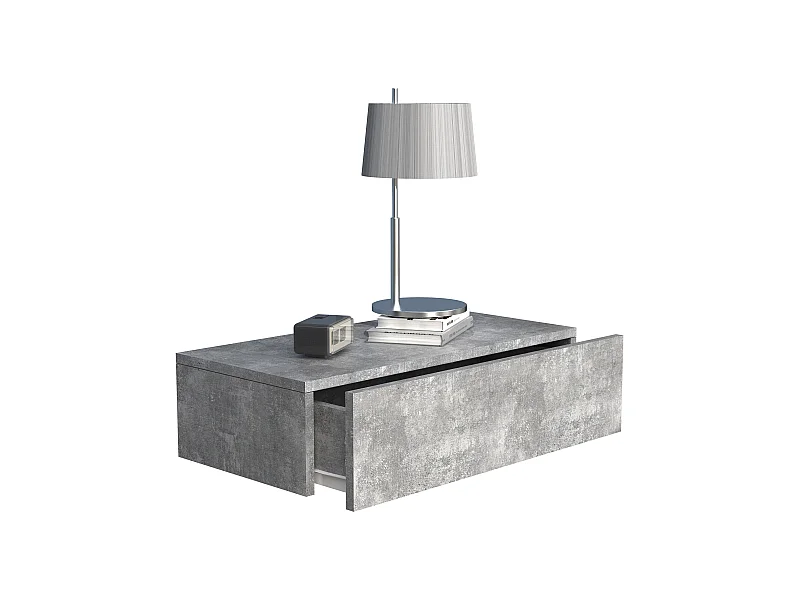 Drewniana ściana wisząca stolik nocny Usal M 60 cm