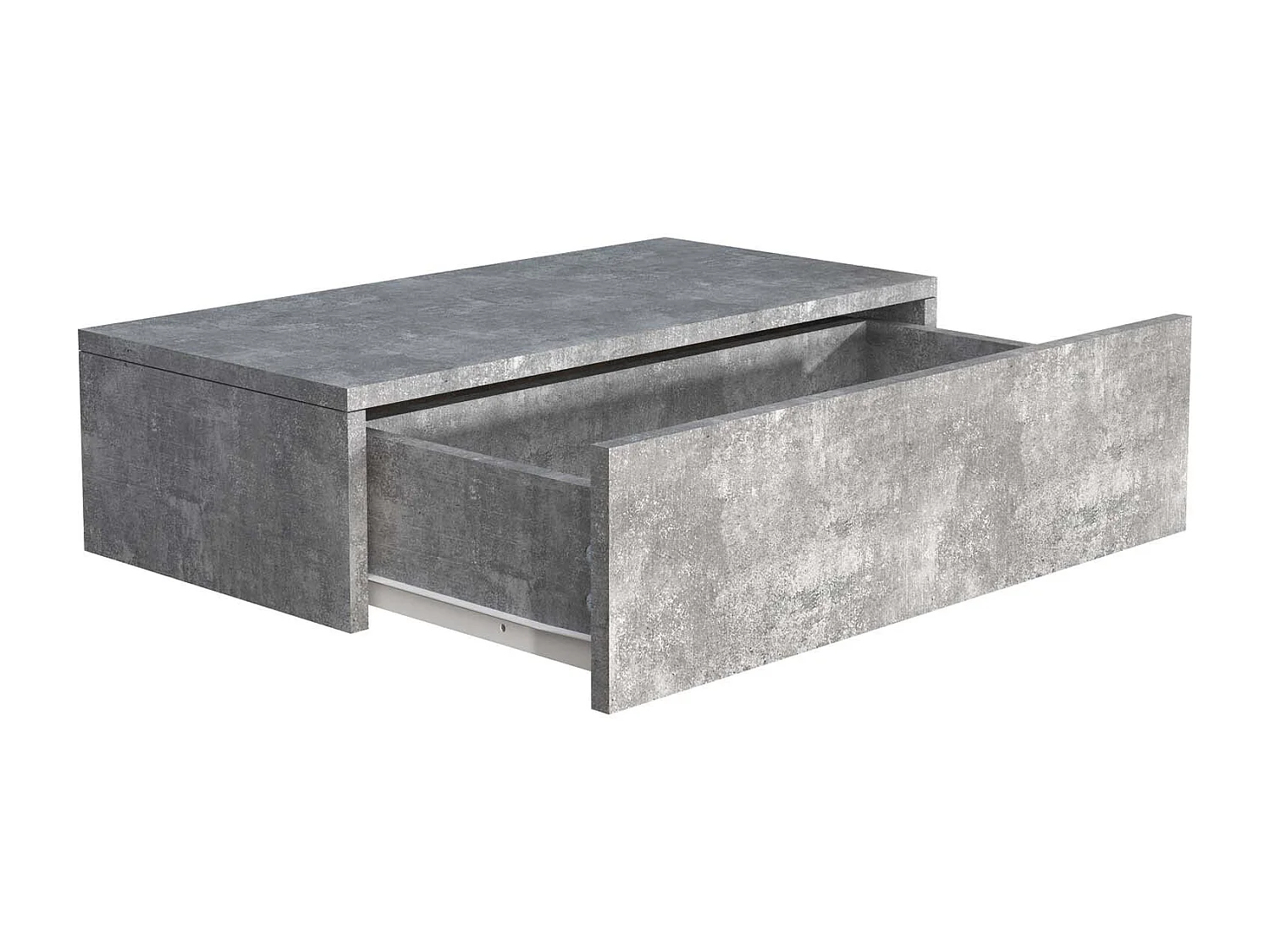 bedside table Usal Concrete Gray H. 15 x W. 60 x D. 30 cm