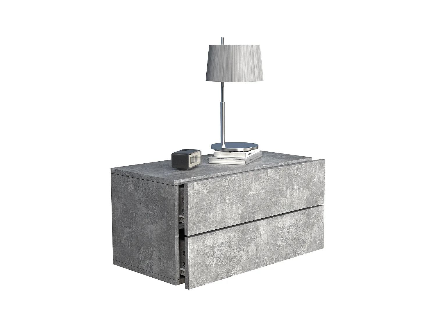 bedside table Usal Concrete Gray H. 30 x W. 60 x D. 32 cm