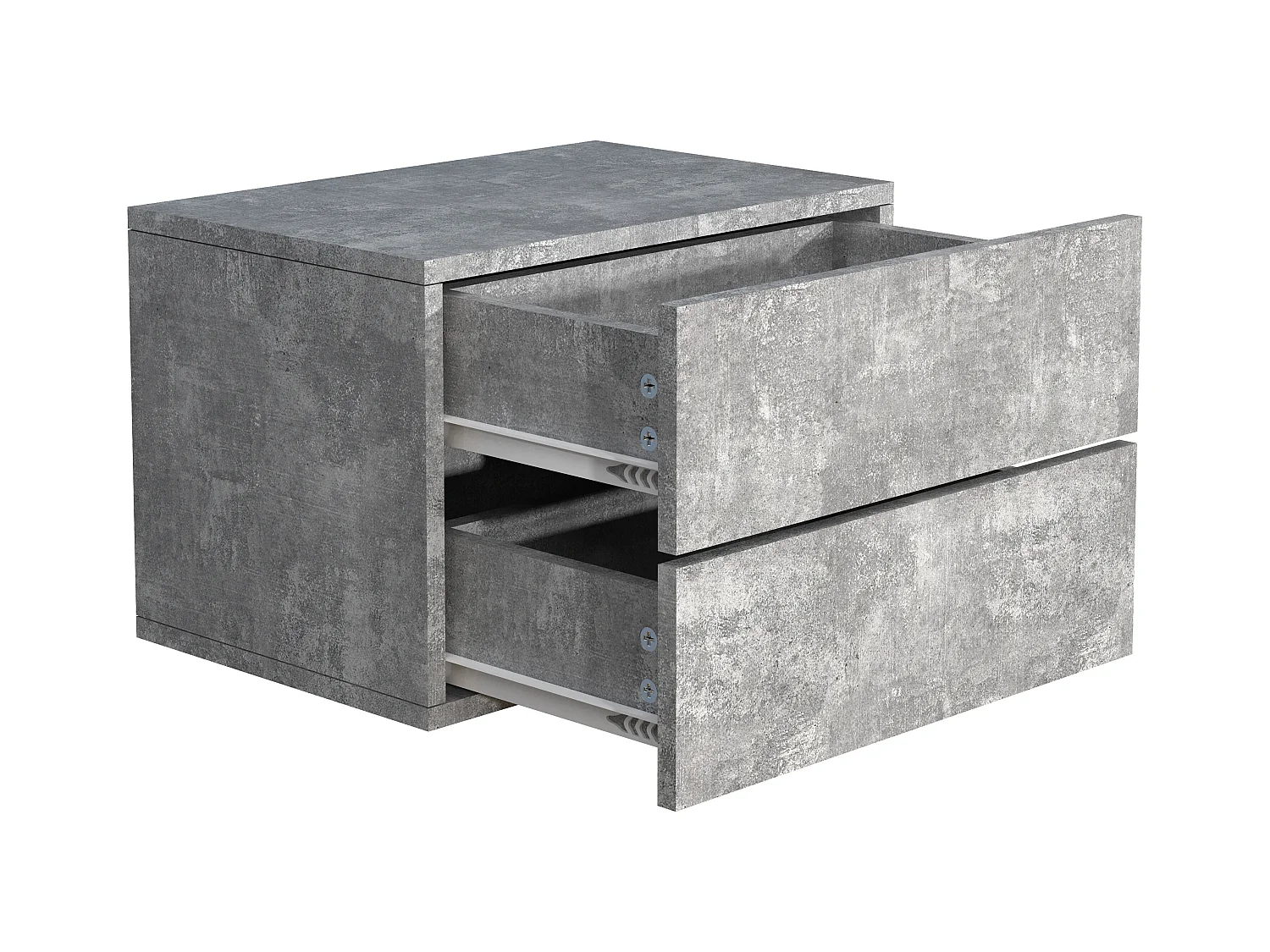 VCM Night Cabinet | Gaveta de parede | Placa de parede | Mesa de cabeceira | Dimensões aprox. A. 30 x L. 45 x P. 32 cm - Usal L 45 cm (Cinza Concreto)