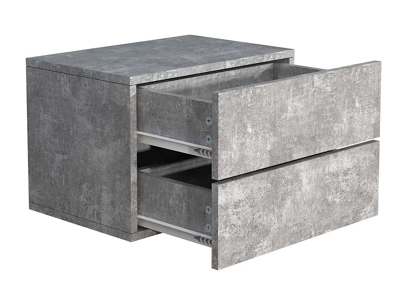 VCM Night Cabinet | Gaveta de parede | Placa de parede | Mesa de cabeceira | Dimensões aprox. A. 30 x L. 45 x P. 32 cm - Usal L 45 cm (Cinza Concreto)