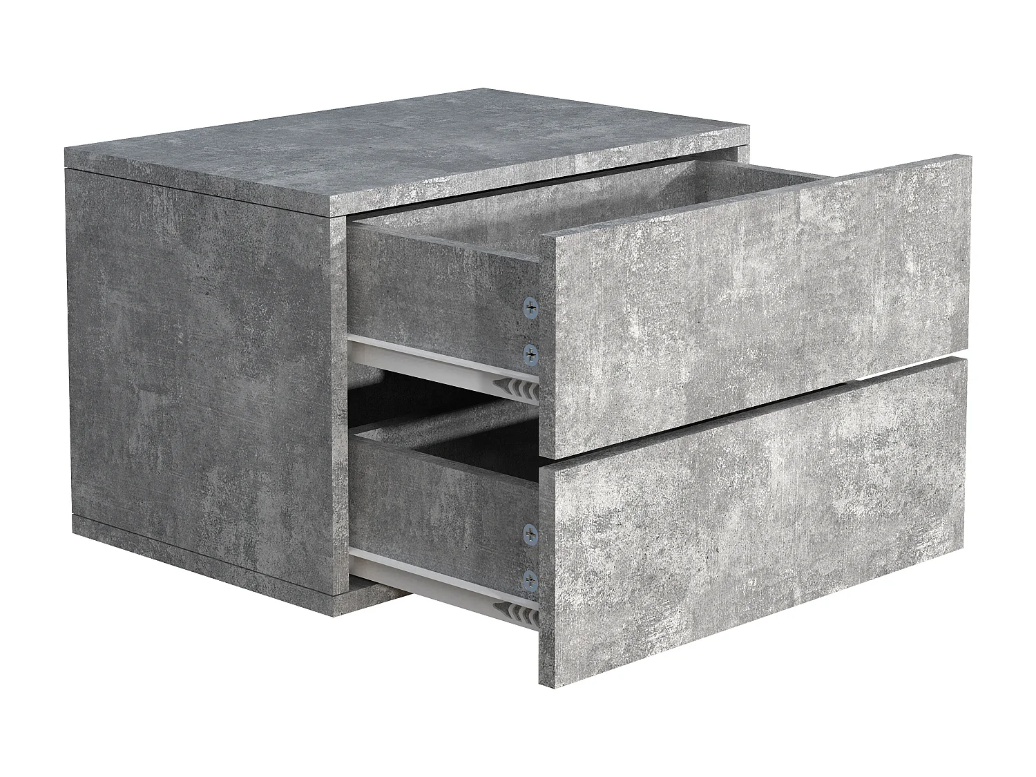 mesita de noche Usal Gris concreto AL. 30 x AN. 45 x P. 32 cm