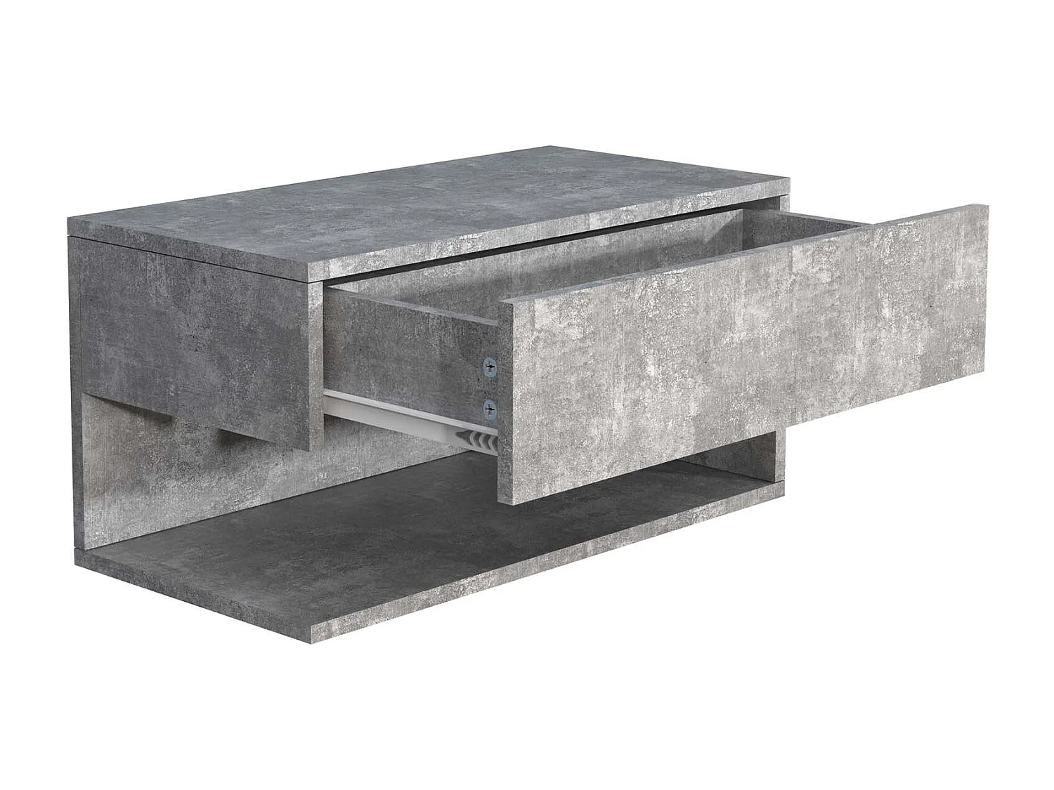 bedside table Usal Concrete Gray H. 30 x W. 60 x D. 32 cm