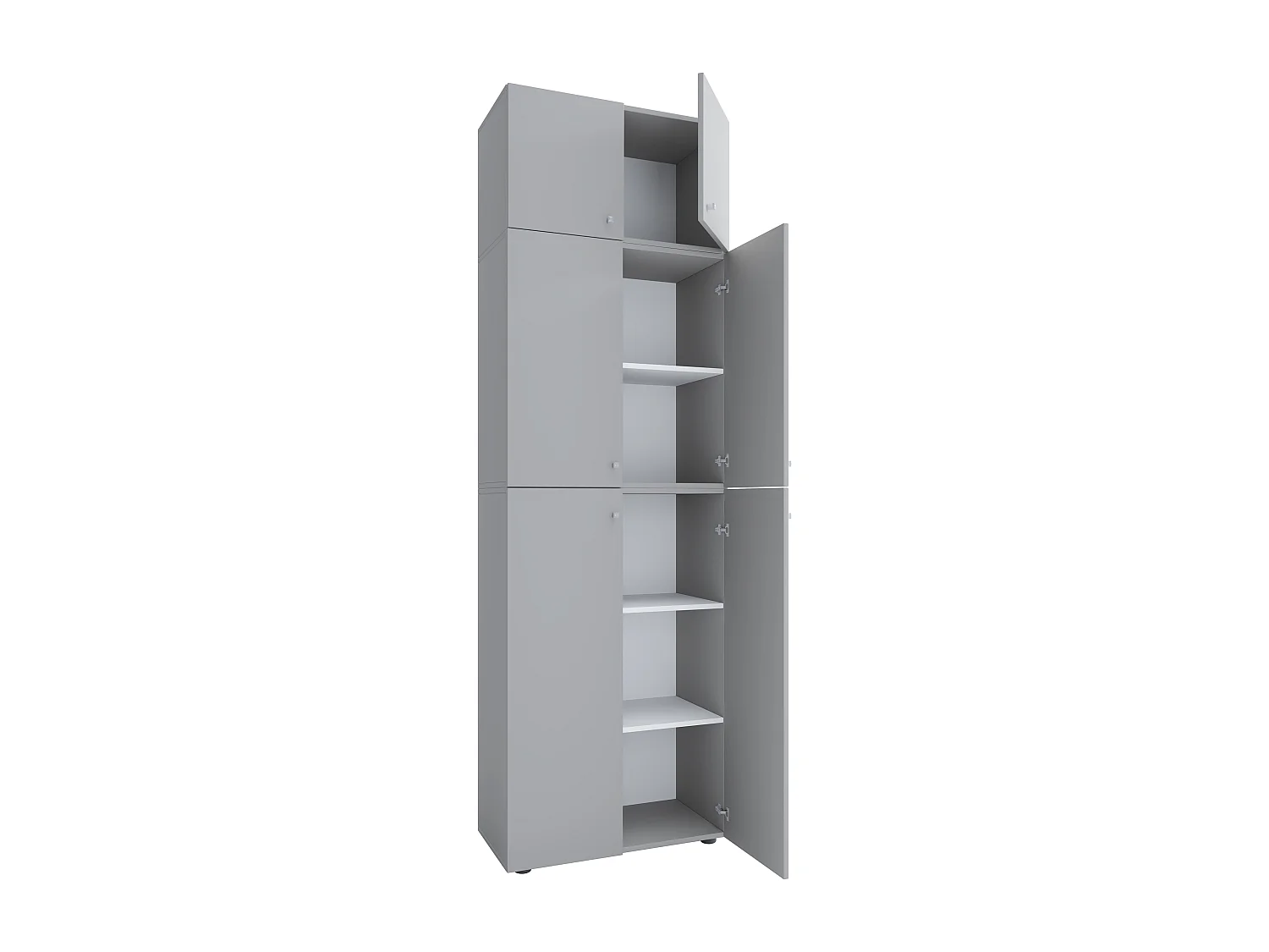 Shoe cabinet Lona Gray H. 223 x W. 70 x D. 39 cm