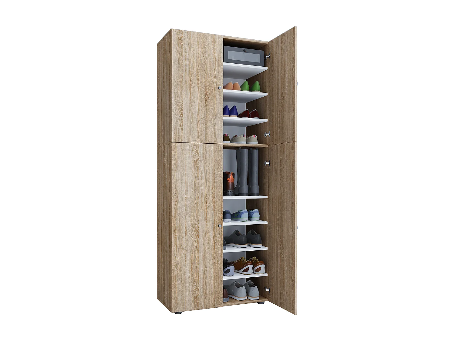 Shoe cabinet Lona Sonoma oak (Sägerau) W. 70 x H. 184 x D. 40 cm